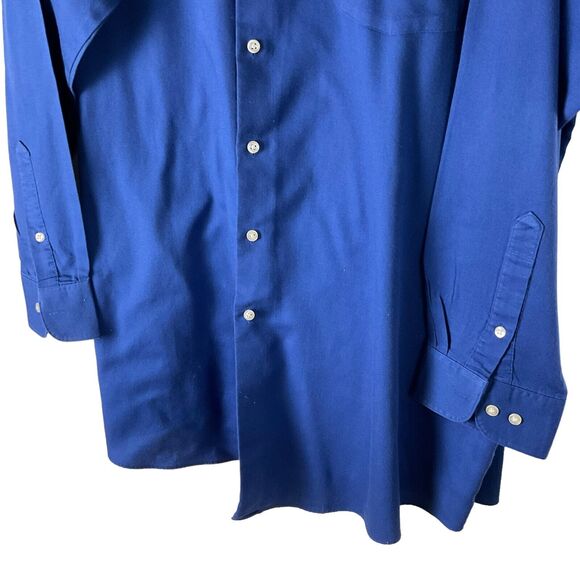 Van Heusen Men's Blue  18 1/2 35/36 Tall Fit  Shirt Stretch Cotton Blend - Picture 11 of 11